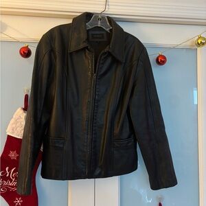 Guess Women's Classic Black Leather Jacket